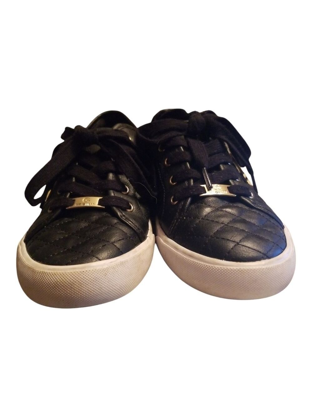 G by Guess Black Quilted Sneakers with White Sole - Picture 3 of 8